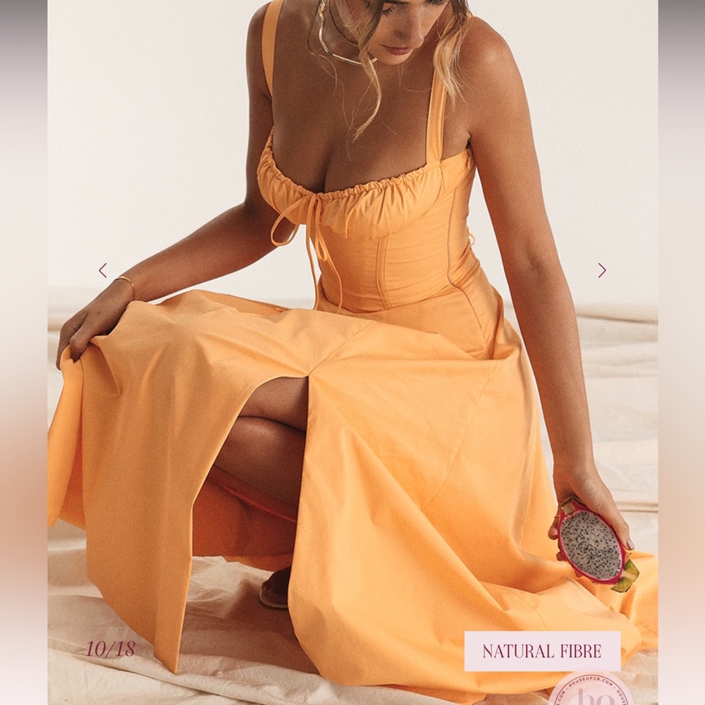 House of CB Carmen tangerine bustier sundress